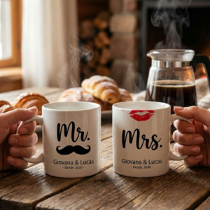 Conjunto de canecas personalizadas