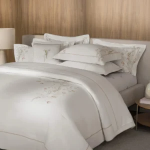 Conjunto de cama king bordado premium